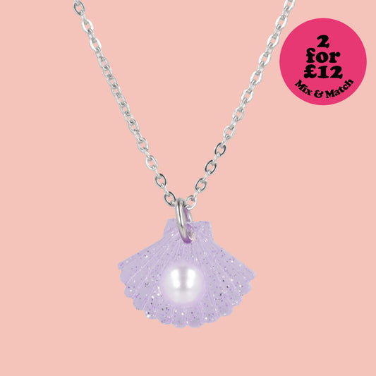 What The Shelly Necklace - Purple