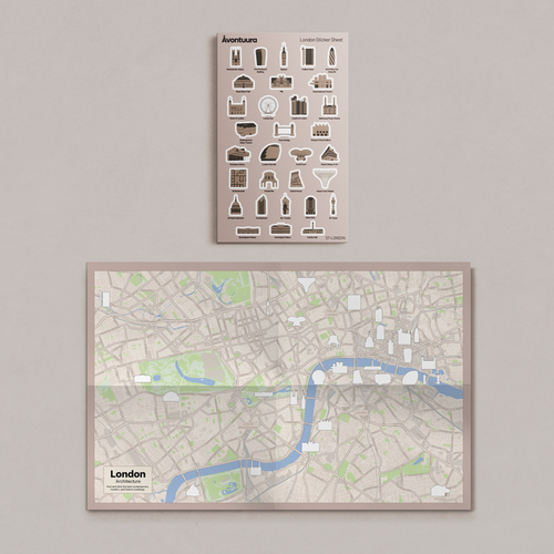 London Sticker & Map Set