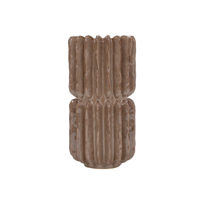 Mocha Ridge Vase - Small