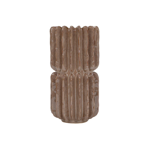 Mocha Ridge Vase - Small