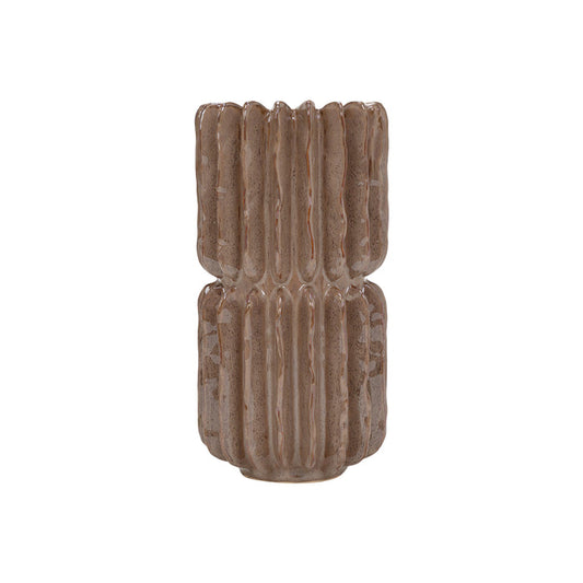 Mocha Ridge Vase - Small