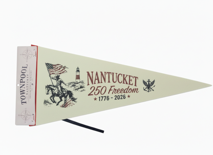 Nantucket 250th Freedom Pennant (Cream, Red)