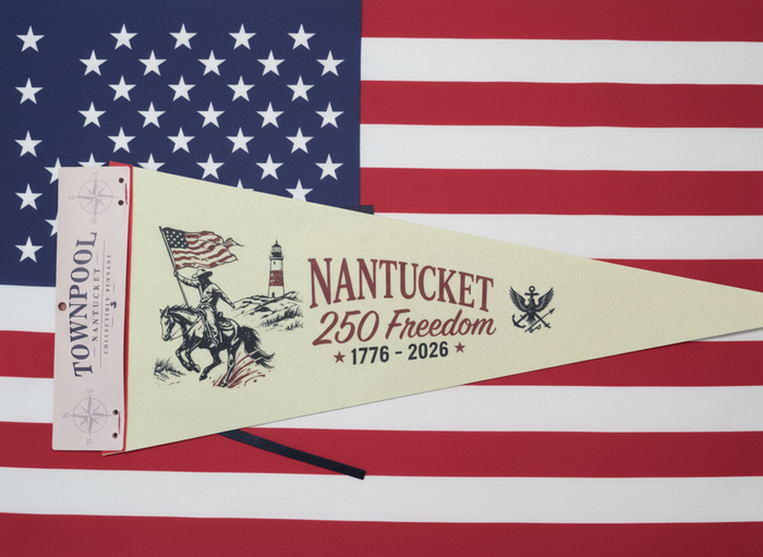 Nantucket 250th Freedom Pennant (Cream, Red)