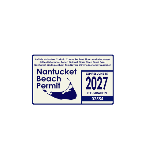 Nantucket Beach Permit 2027 Velcro Patch (Navy)