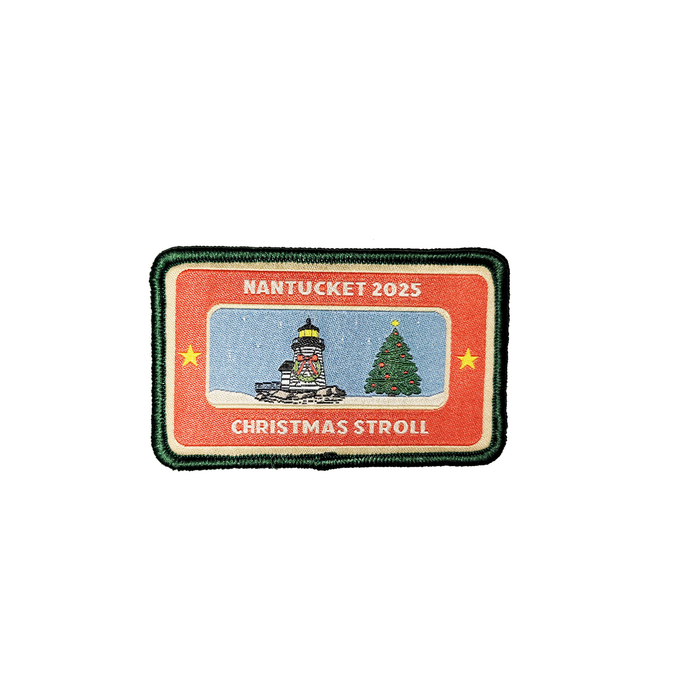 Nantucket Stroll Velcro Patch for Winter Hat (Red, Green)