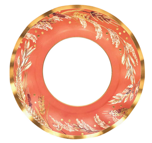 Paper Plate (Large) - Wavy Harvest Wheat