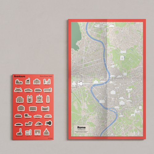 Rome Sticker & Map Set