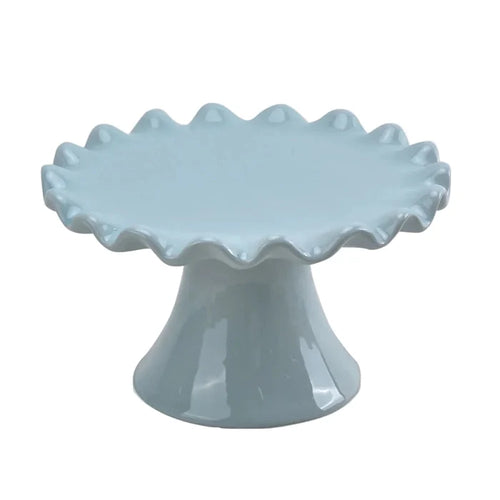 Ruffled Cake Stand - Blue