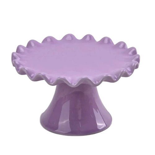 Ruffled Cake Stand - Purple