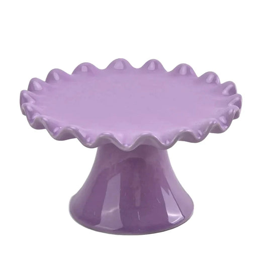 Ruffled Cake Stand - Purple