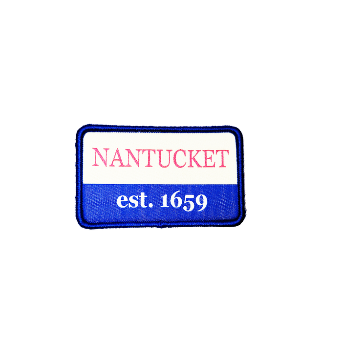 Sconset Velcro Patch for Winter Hat (White, Blue, Red)