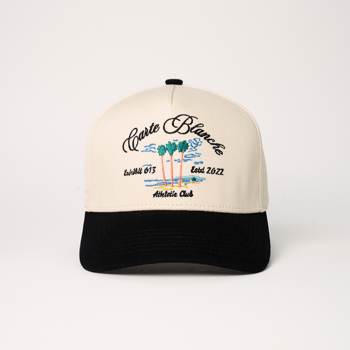 The Palm Tree Snapback // Black & Créme