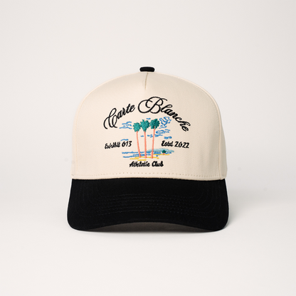 The Palm Tree Snapback // Black & Créme