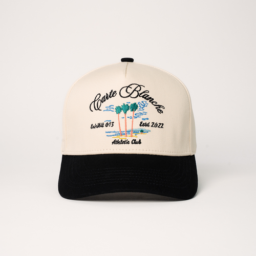 The Palm Tree Snapback // Black & Créme