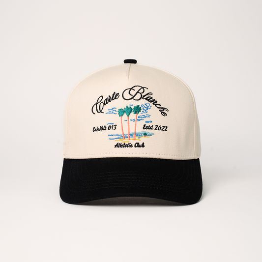 The Palm Tree Snapback // Black & Créme