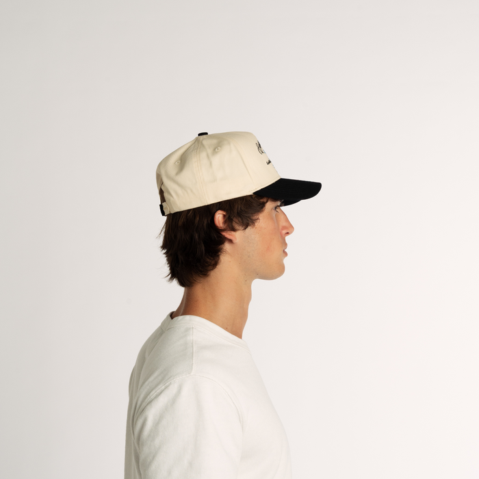The Palm Tree Snapback // Black & Créme