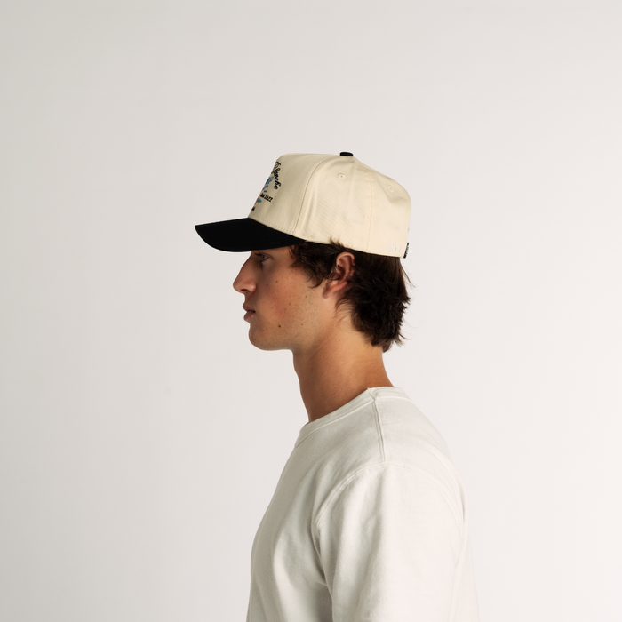 The Palm Tree Snapback // Black & Créme
