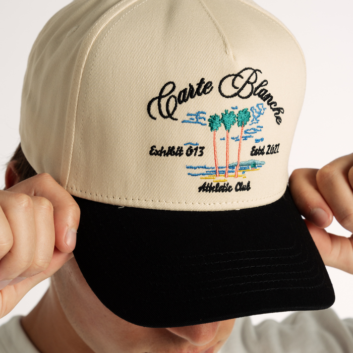The Palm Tree Snapback // Black & Créme
