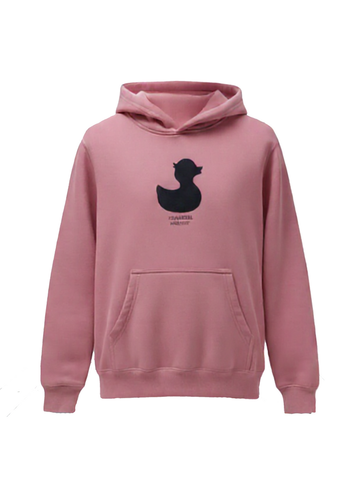 Townpool Duck Hooded Sweatshirt (Pastel Pink, Navy Duck)