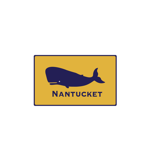 Whale Nantucket Velcro Patch (Navy)