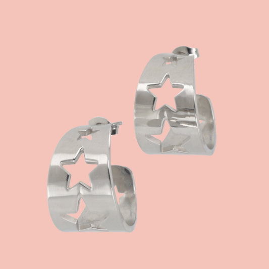Whimsical Star Hoop Earrings