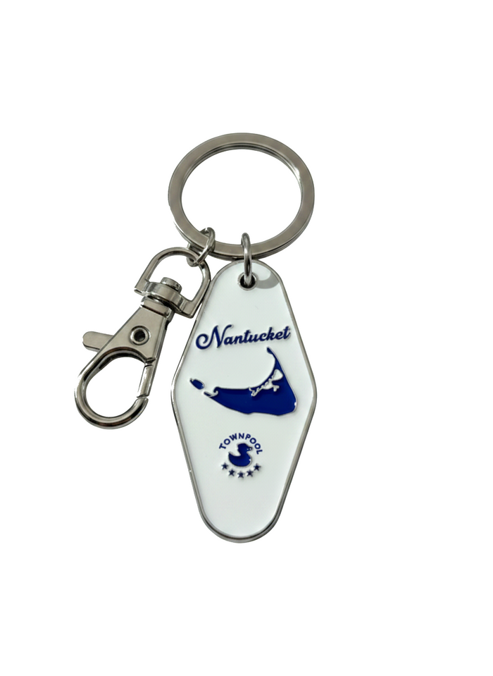 White - The Light - Nantucket Keychain (Metal)