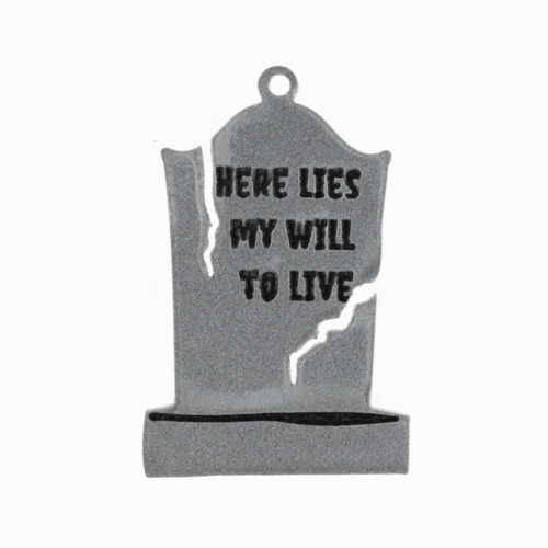 Will To Live Grave Stone Charm