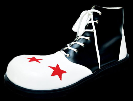 "Wingtip - Black/White" Clown Shoes